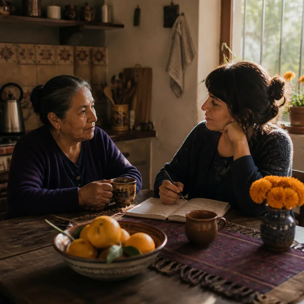 Conversación familiar sobre sueños y tradición latina