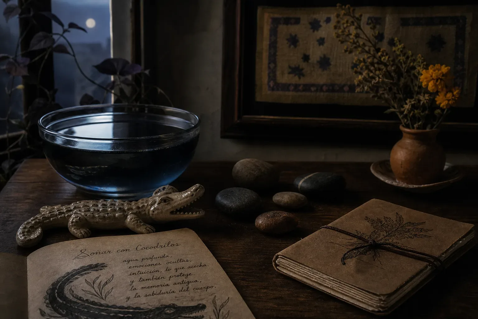 Symbolic still life: Soñar con cocodrilos