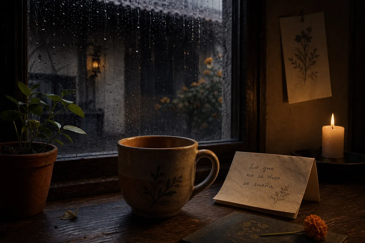 Symbolic still life: Soñar con lluvia