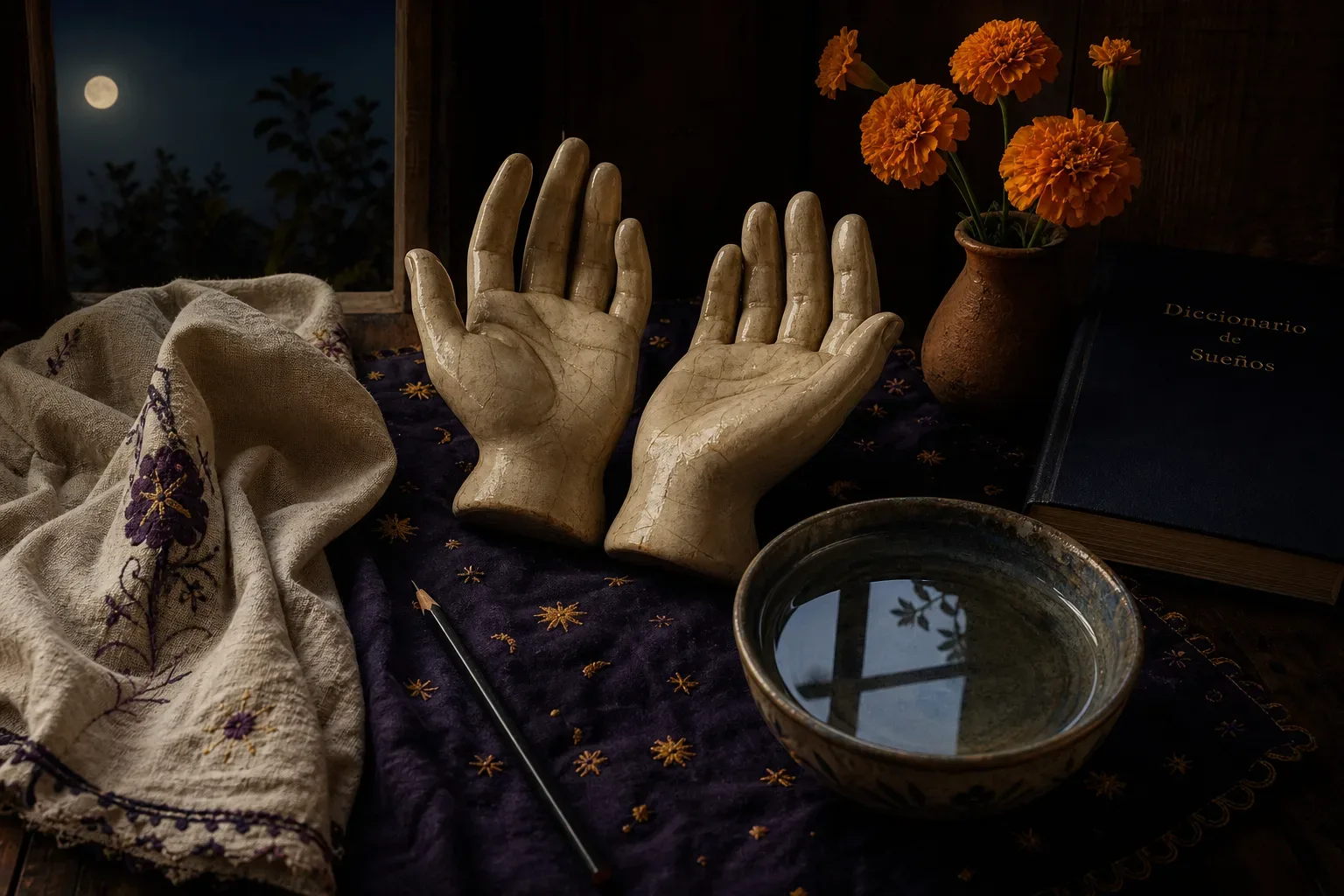 Symbolic still life: Soñar con manos