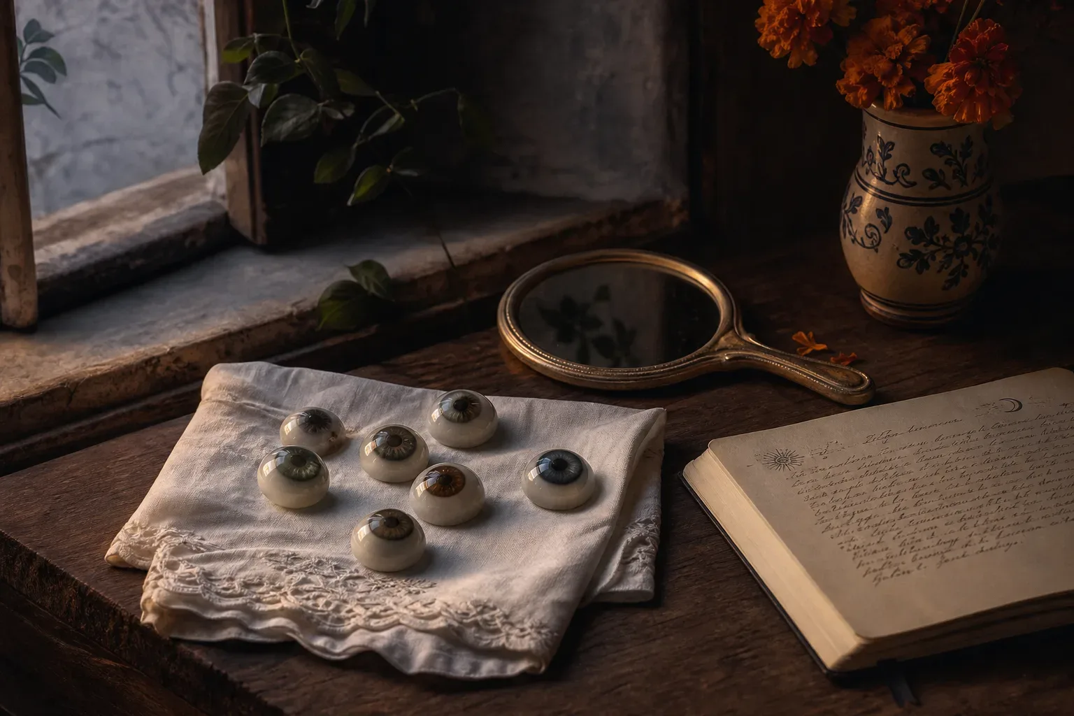 Symbolic still life: Soñar con ojos