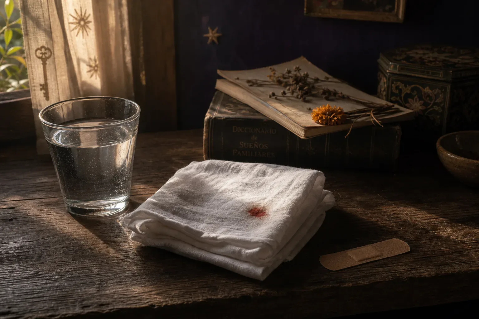 Symbolic still life: Soñar con sangre