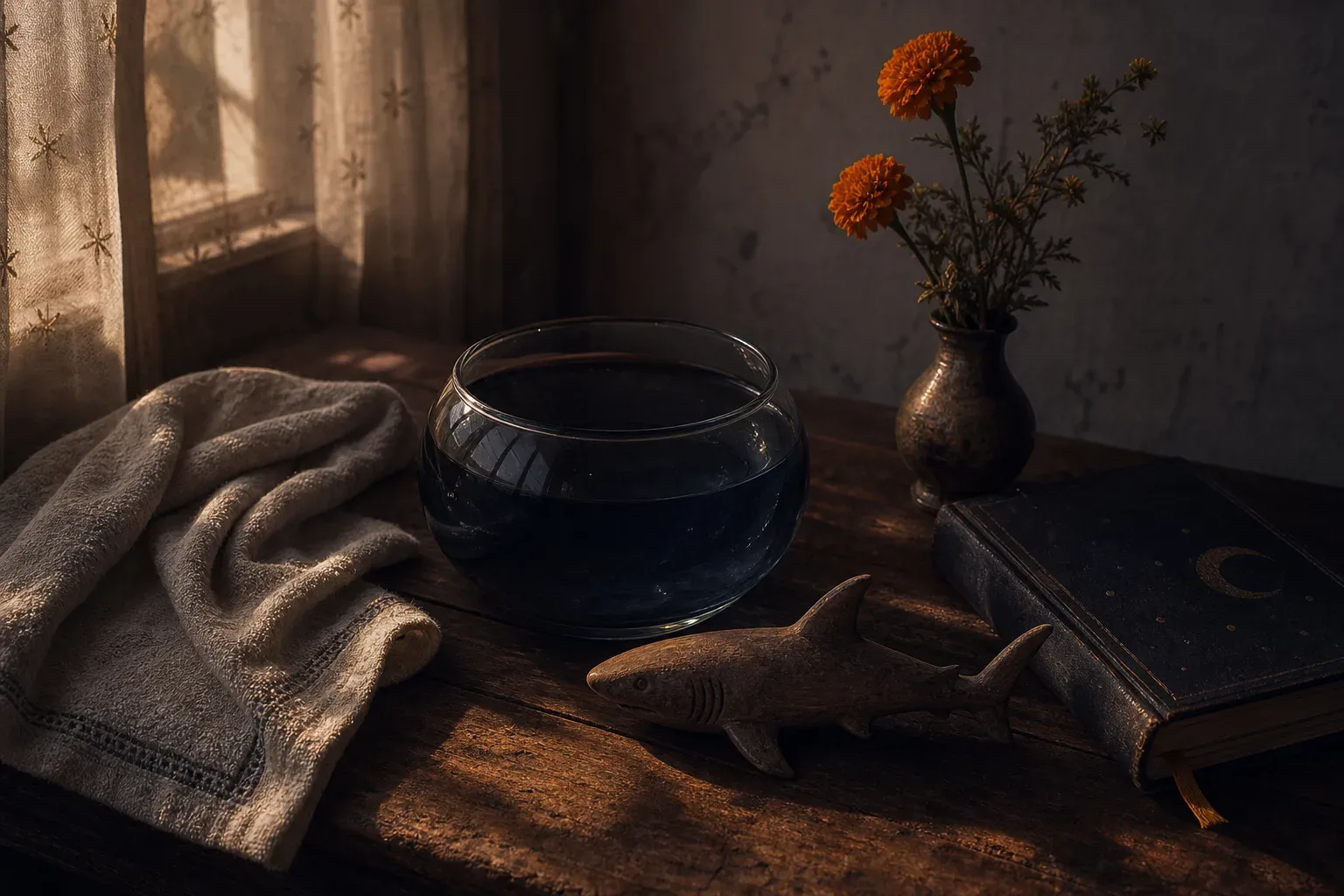 Symbolic still life: Soñar con tiburones