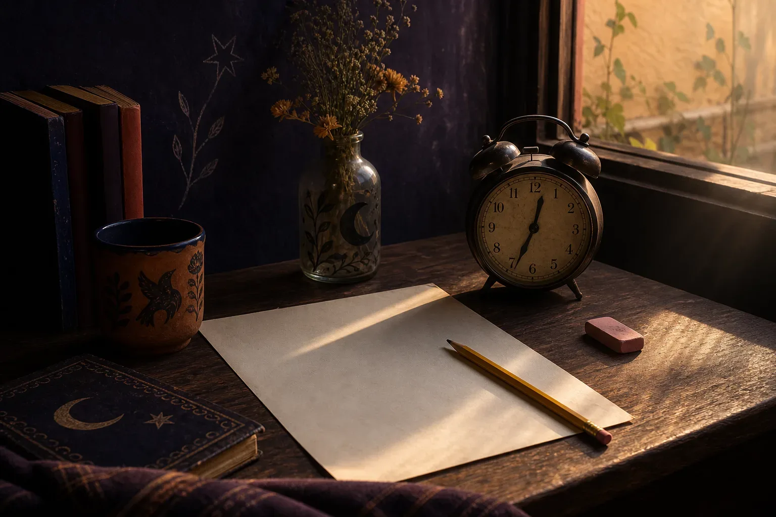 Symbolic still life: Soñar con un examen