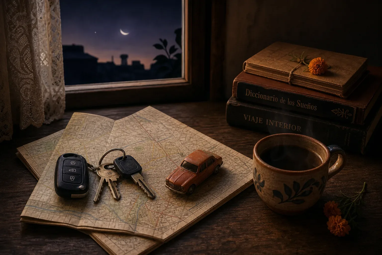 Symbolic still life: Soñar que conduces