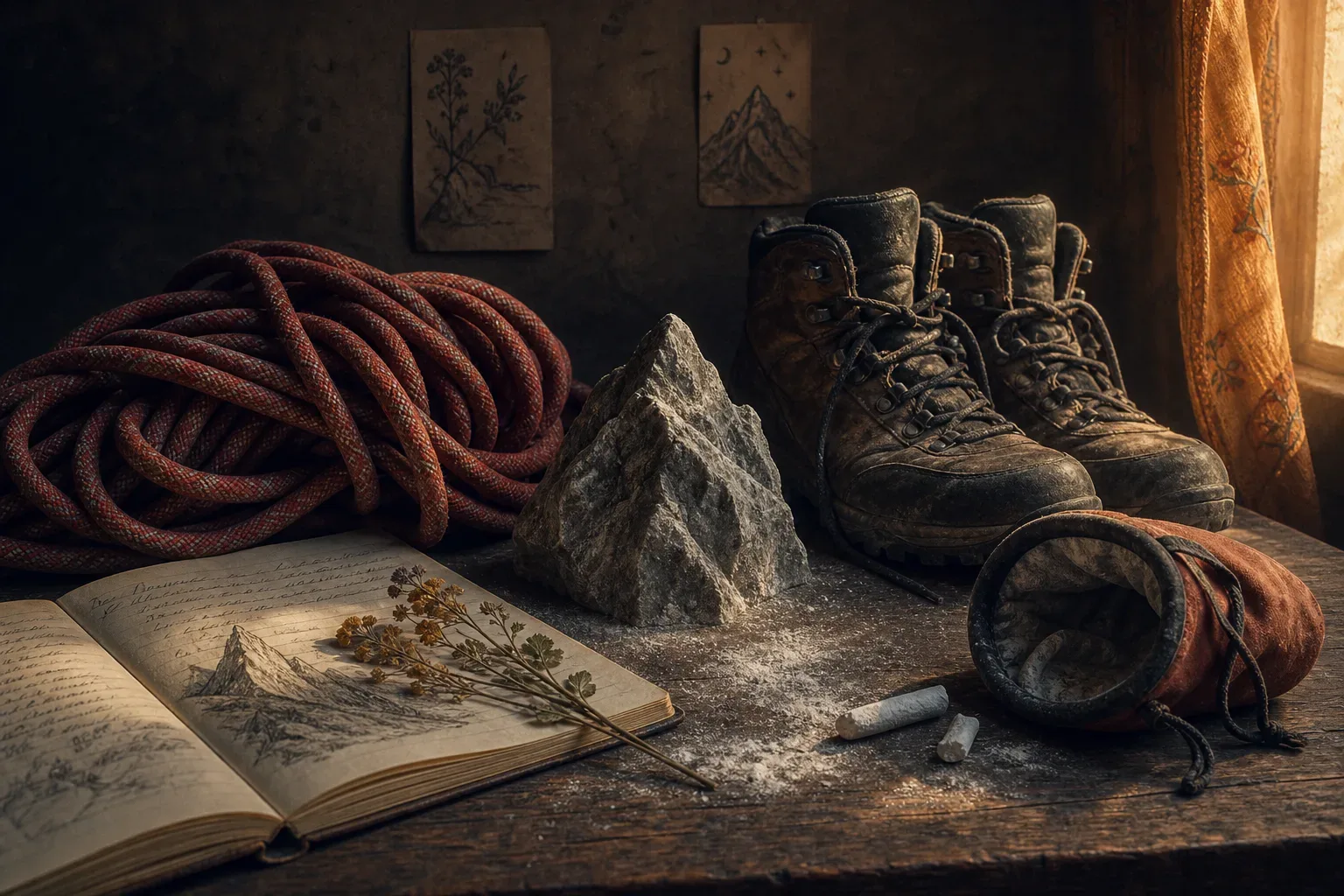 Symbolic still life: Soñar que escalas