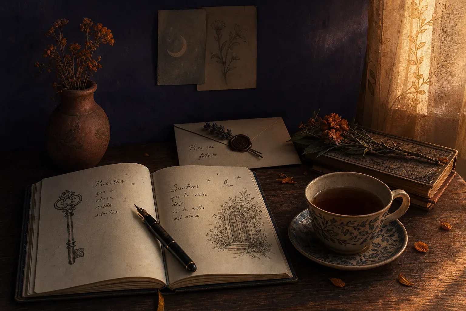 Symbolic still life: Soñar que escribes