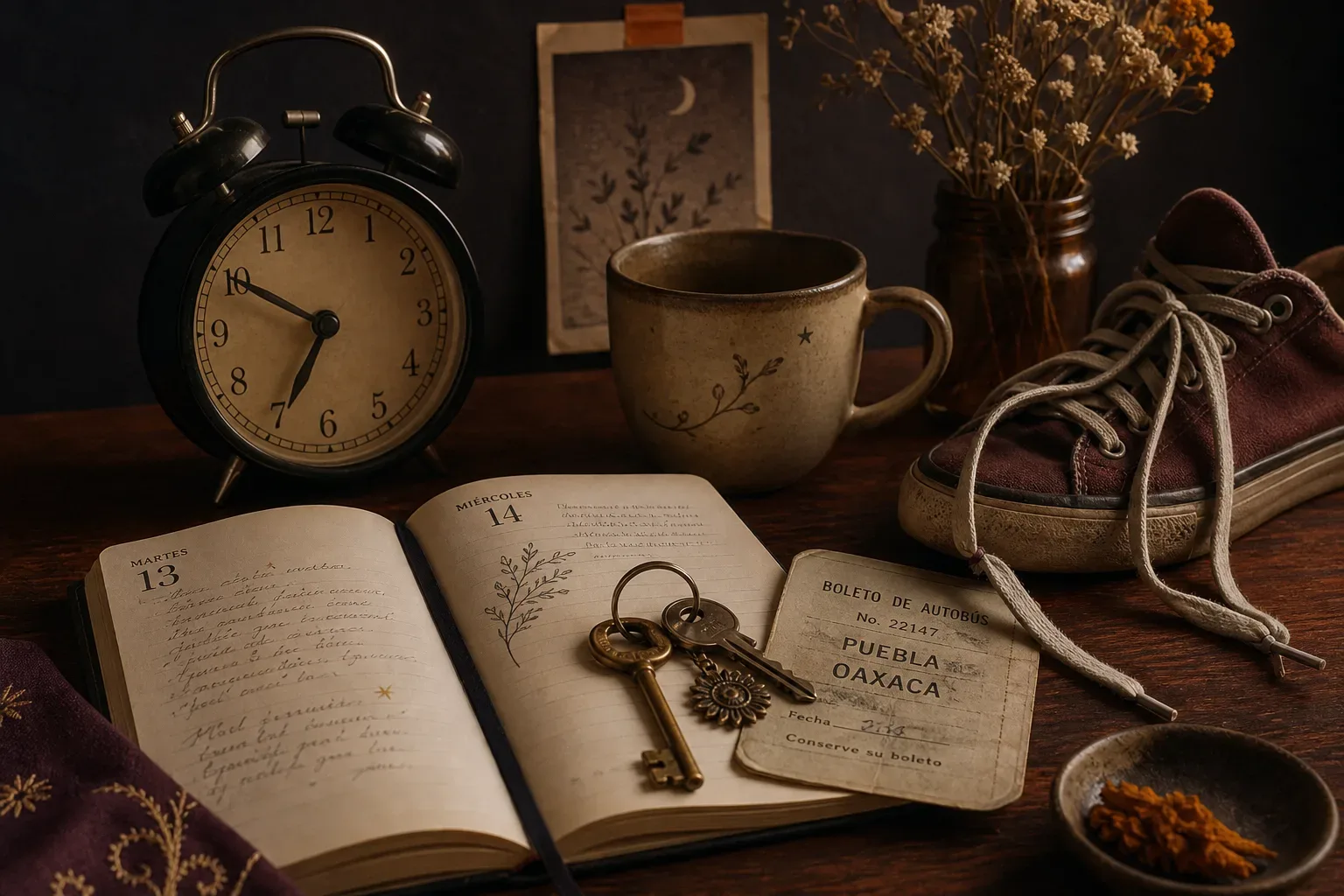 Symbolic still life: Soñar que llegas tarde